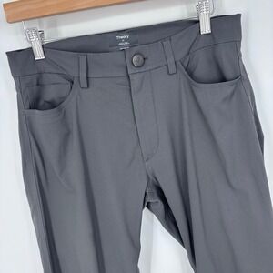 Theory Raffi Slim Fit Tech Neoteric Pants Mens 30x27 (Tag 31) Grey 5 Pocket